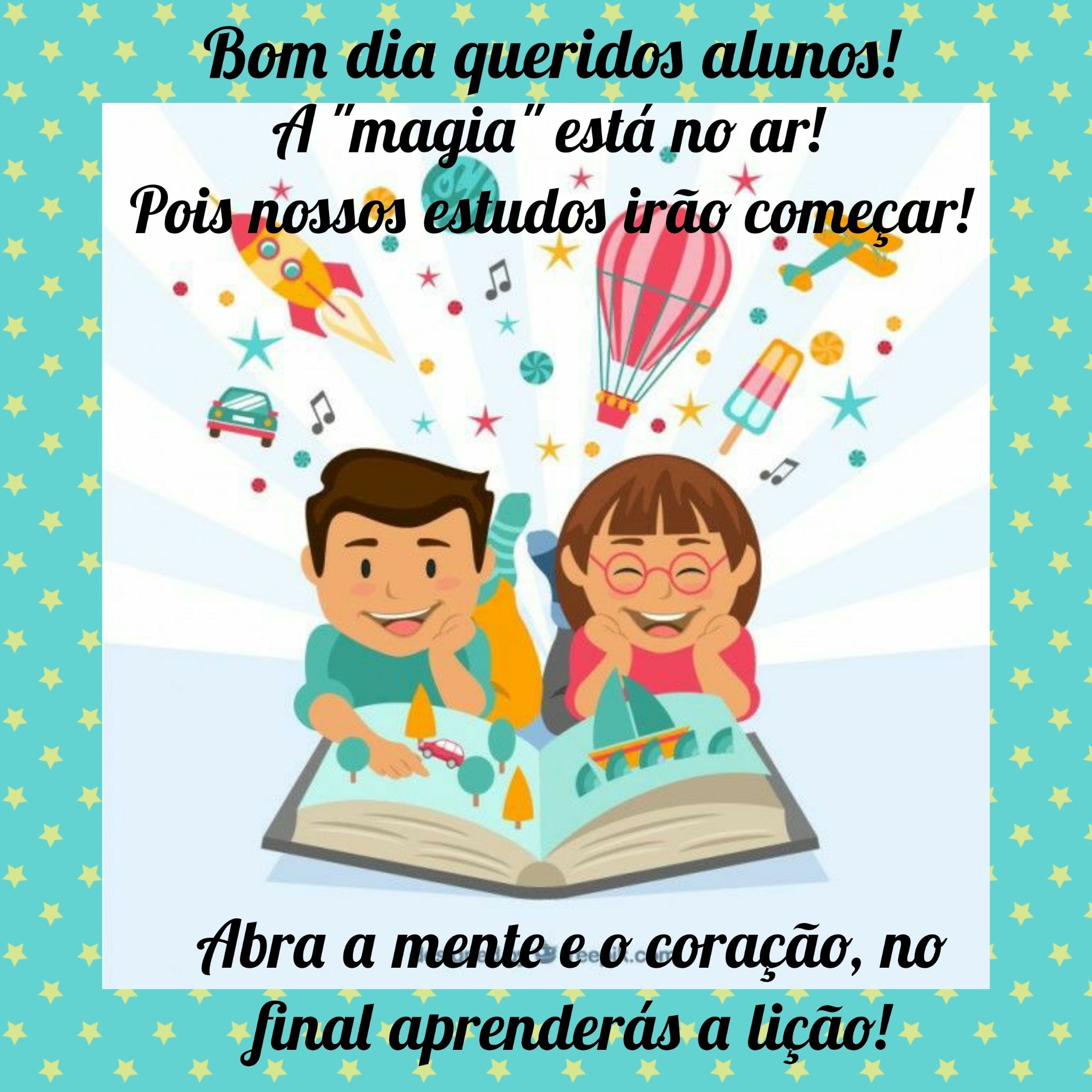 aprender a lição bom dia alunos