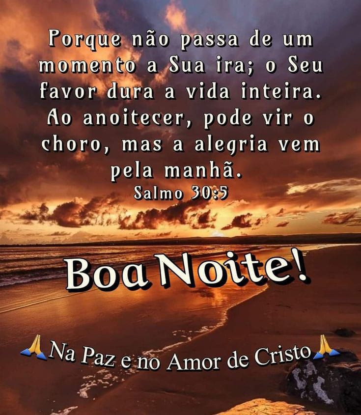 boa noite na paz e no amor de Cristo