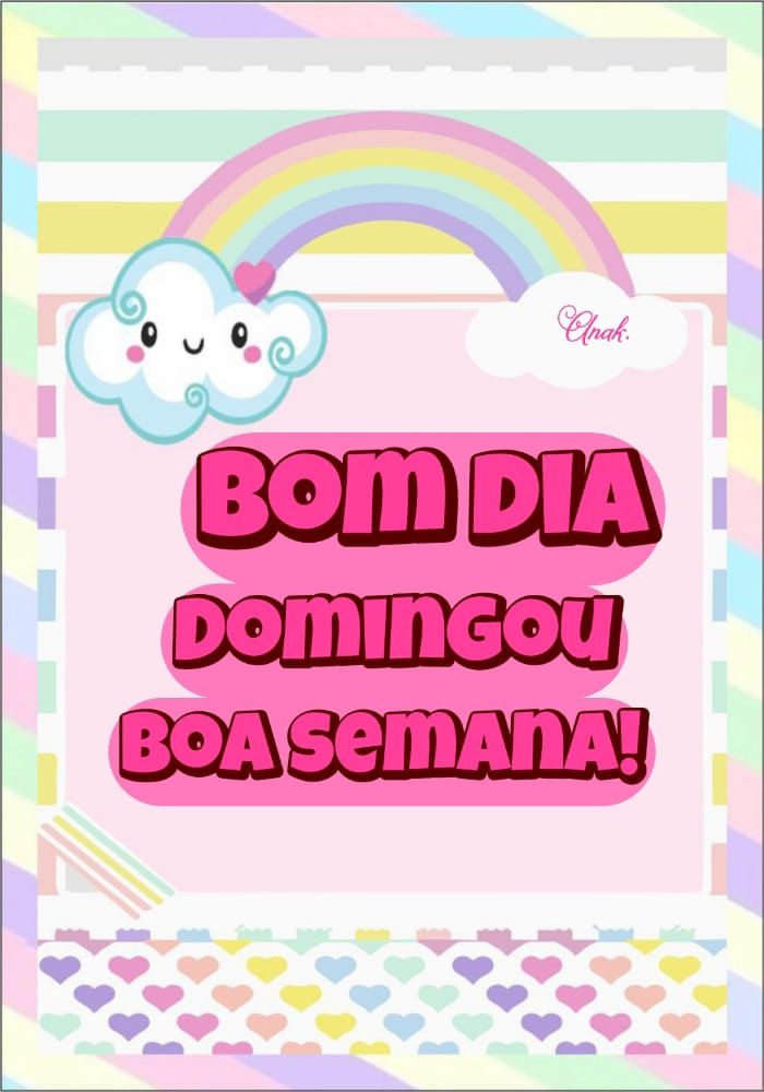 boa semana bom dia domingou figurinhas