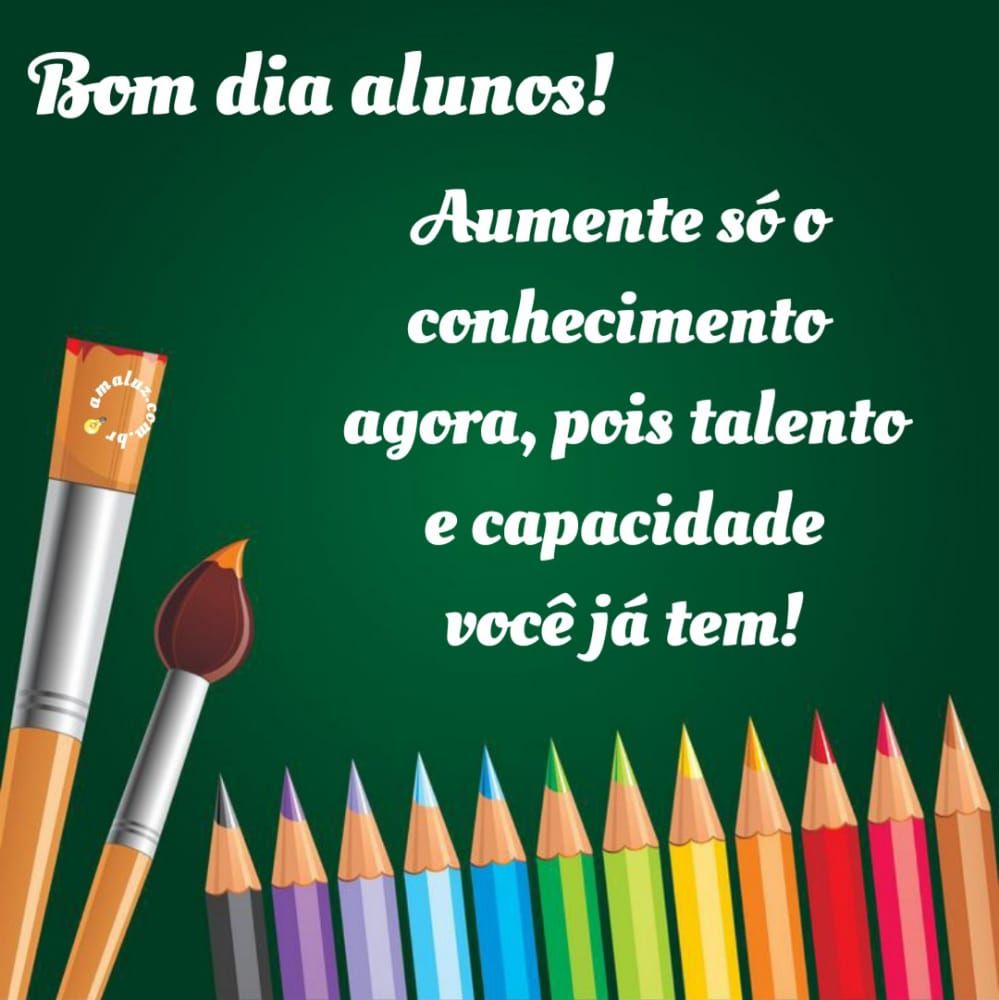 bom dia alunos imagens