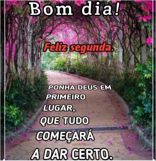 bom dia e uma feliz segunda com ótima semana