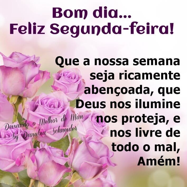 bom dia feliz seja sua segunda feira