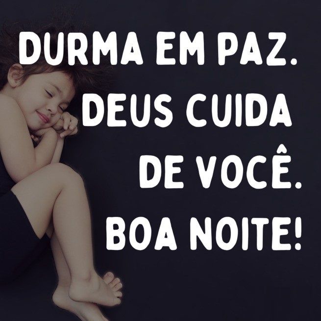 durma em paz Deus cuide de você