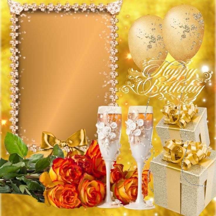 feliz aniversário moldura para mulhures