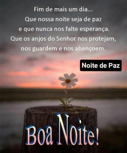 fim de mais um dia boa noite com paz