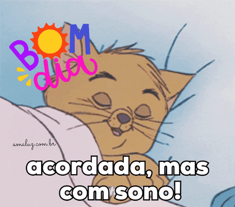 Acordada mais com sono, bom dia gifs