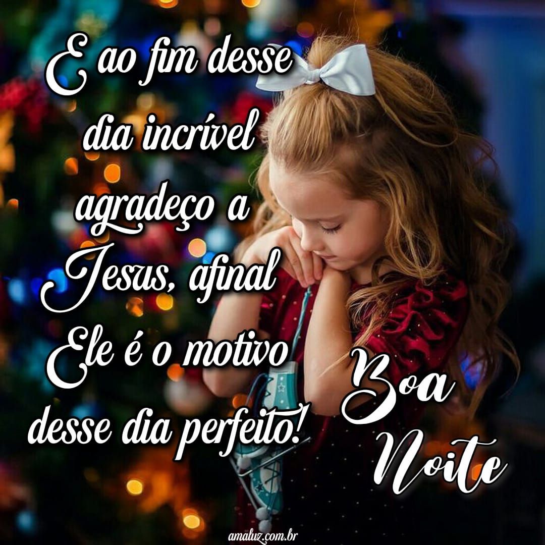 Agradeço a Jesus, boa noite de natal