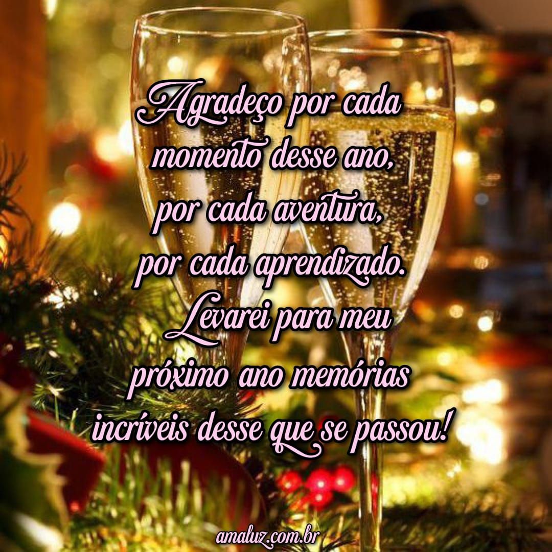 Agradeço por cada momento desse ano