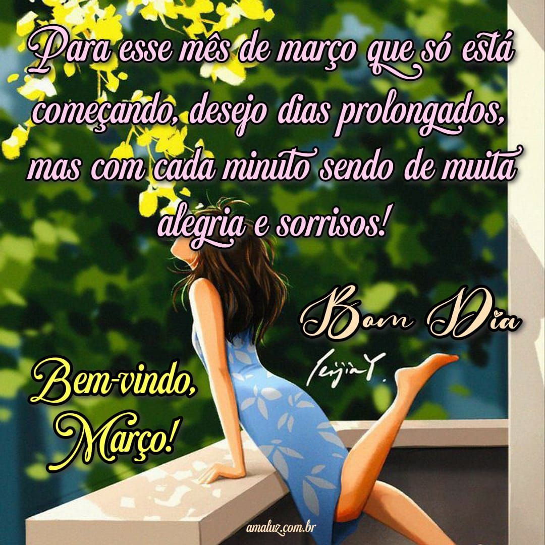 Bem vindo março lindo dia