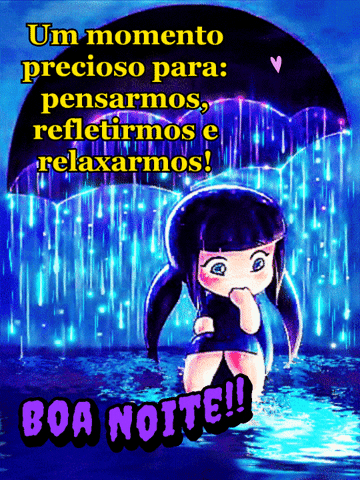 Boa noite gifs chuva e reflexão