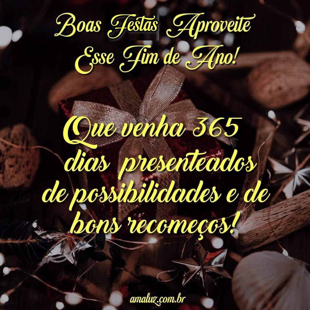 Boas festas aproveite esse fim de ano