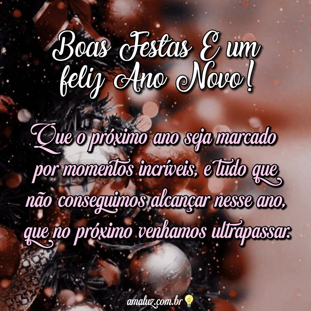 Boas festas e um feliz ano novo