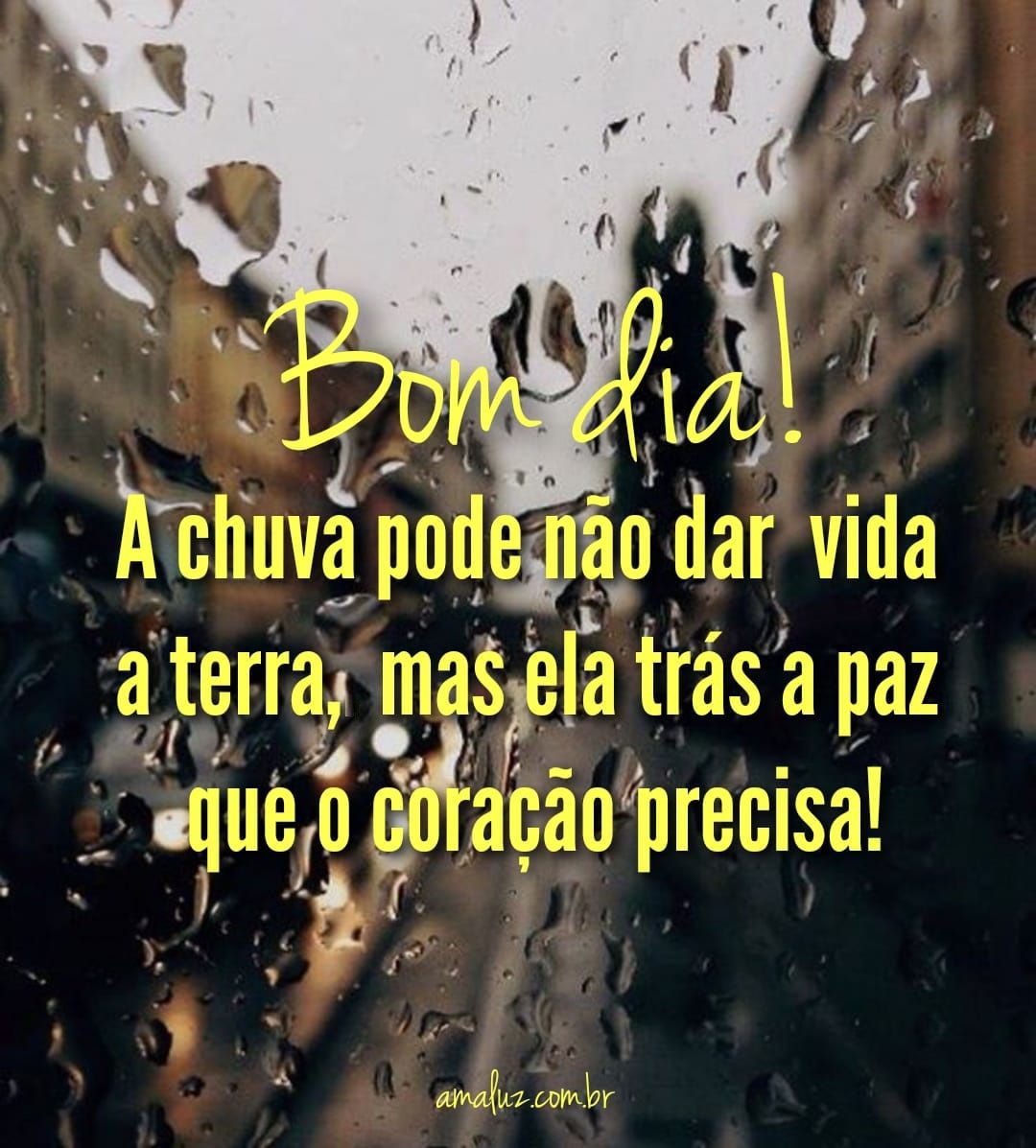 Bom dia com chuva sobre a terra