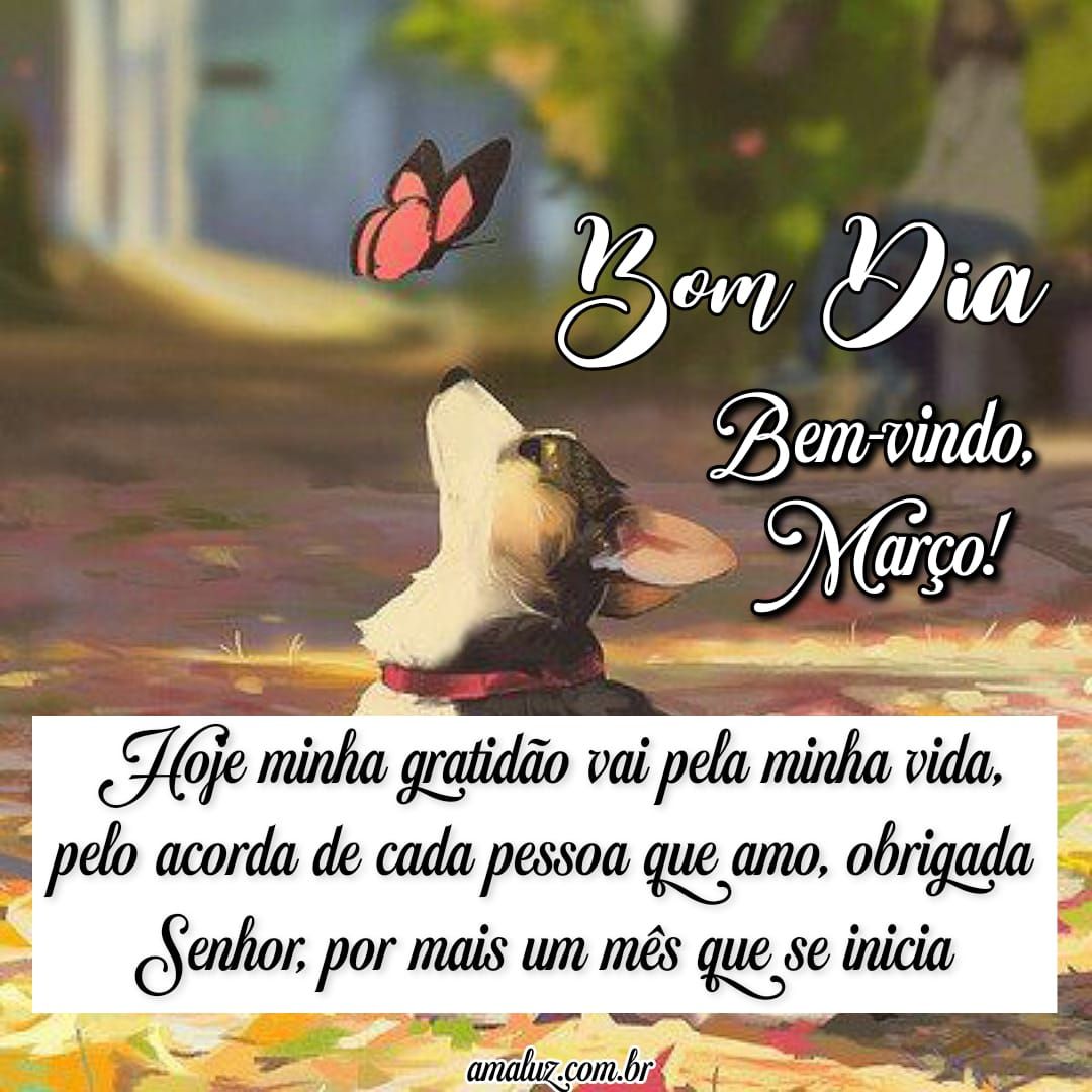 Bom dia com mês de março