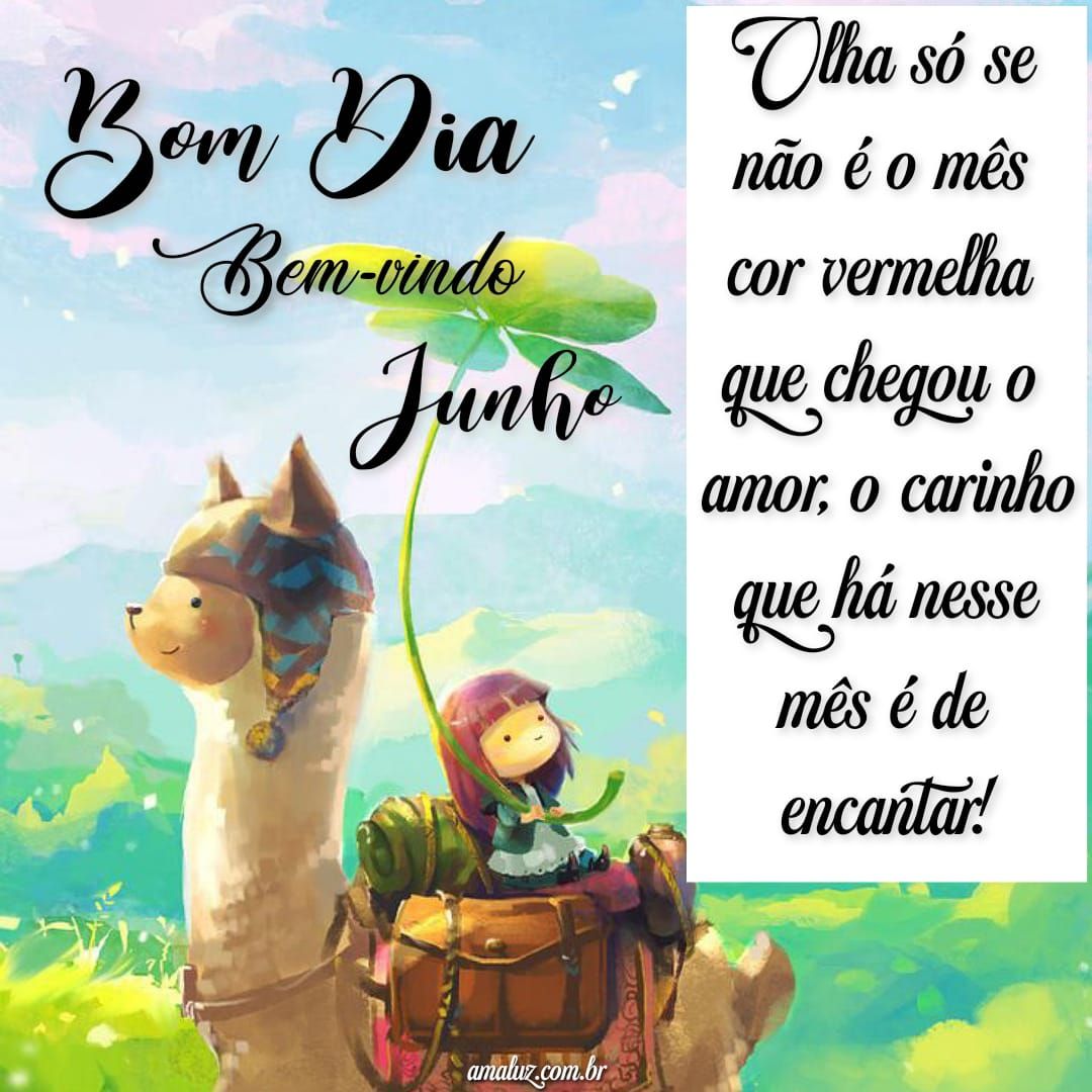 Bom dia, desejo boas vindas de junho