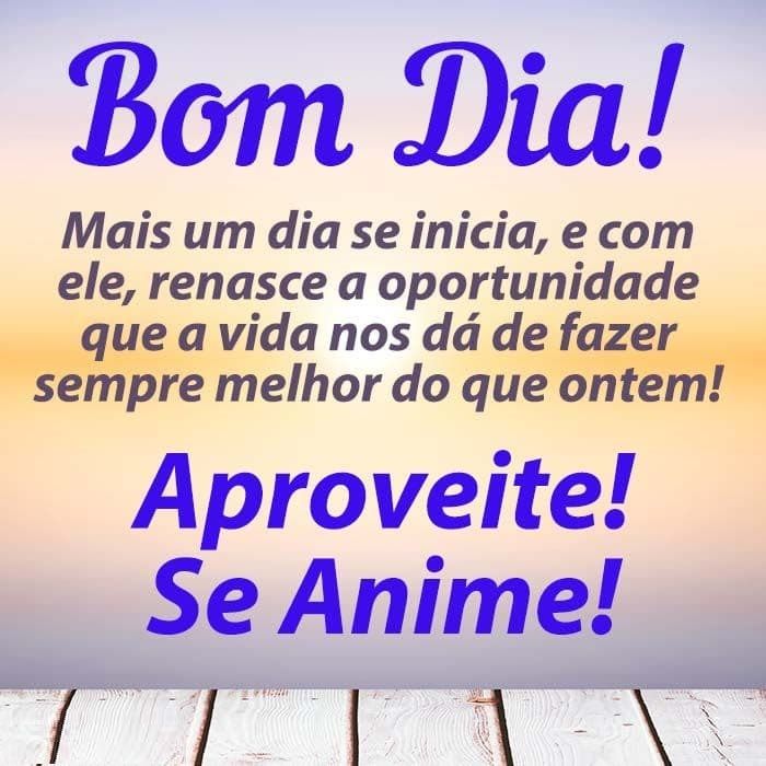 Bom dia mais um dia novo de um ano novo se inicia.