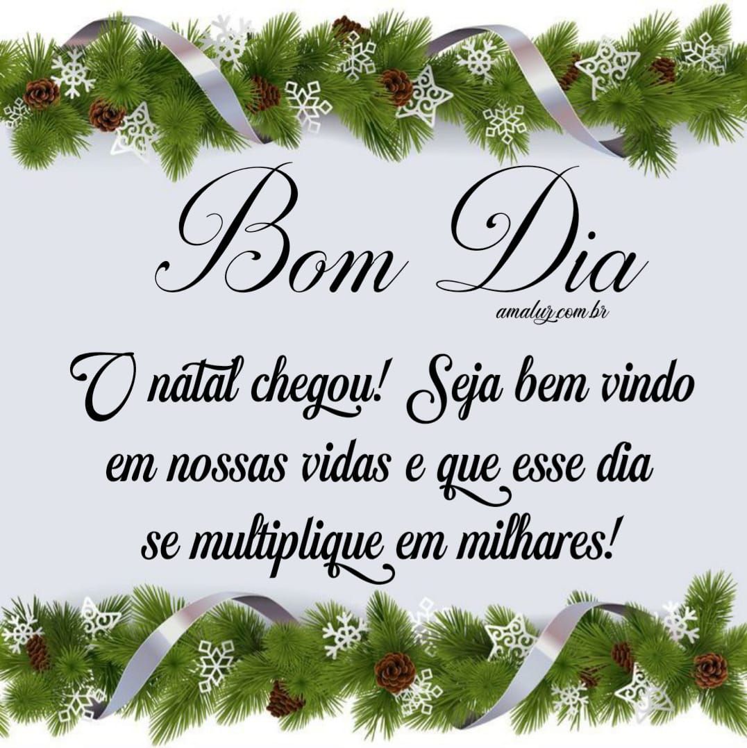 Bom dia, o natal chegou seja bem vindo