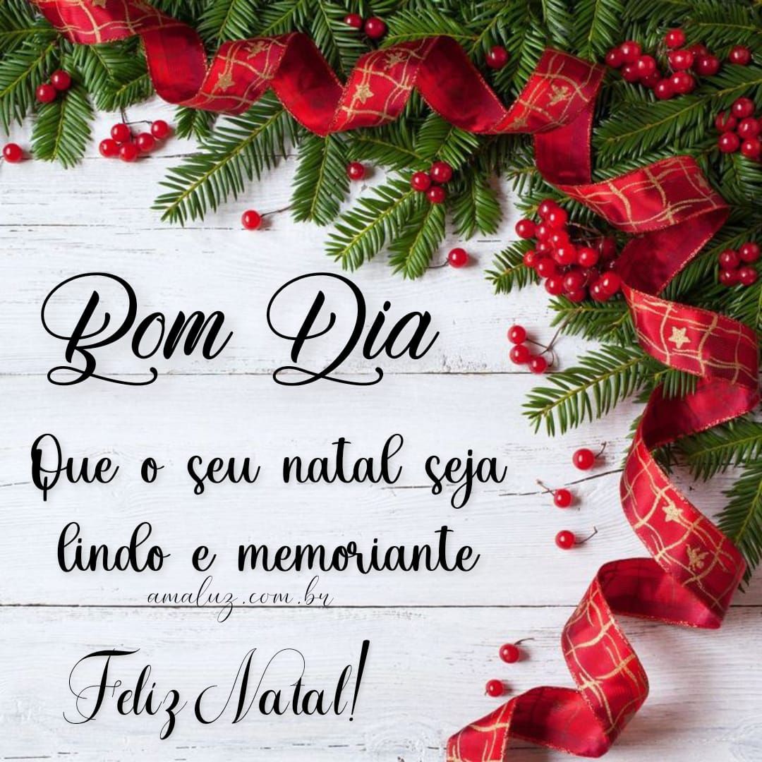 Bom dia que o seu natal seja lindo