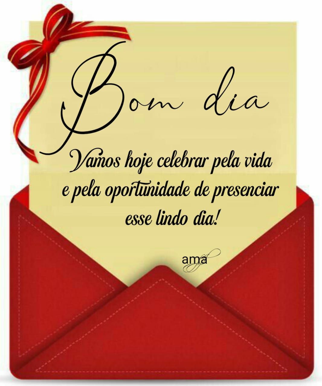 Bom dia, vamos hoje celebrar pela vida