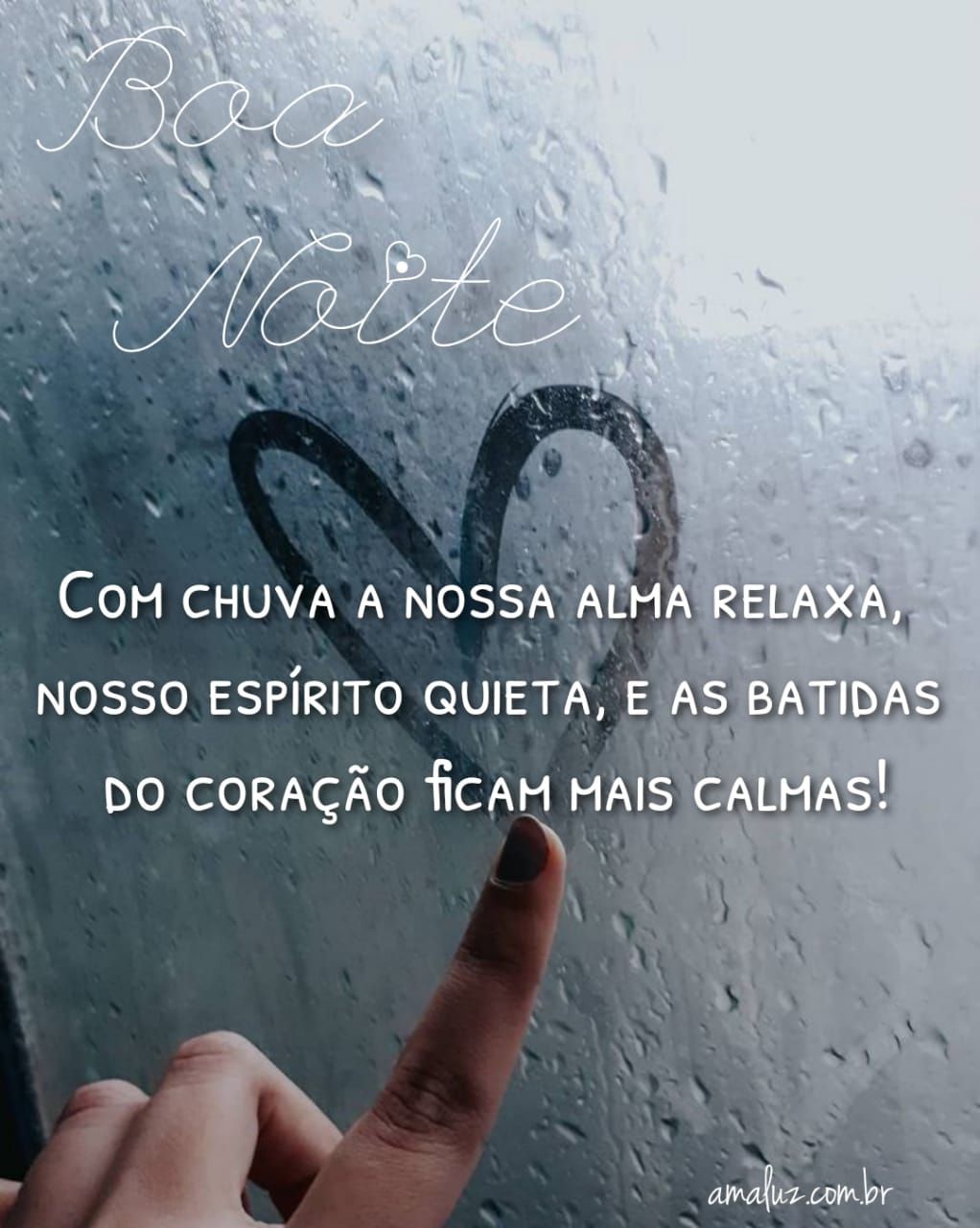 Com chuva a nossa alma relaxa