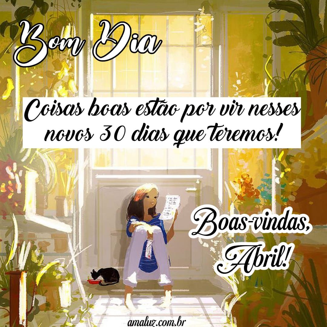 Desejamos bem vindo de abril