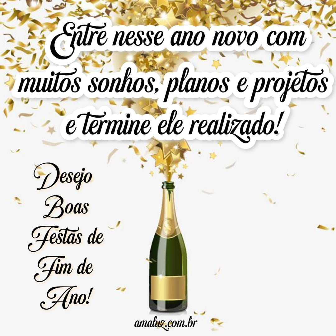 Desejo boas festas de fim de ano