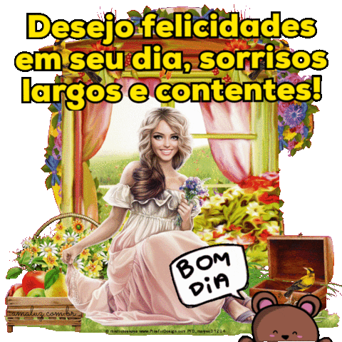 Desejo felicidade em seu dia, bom dia