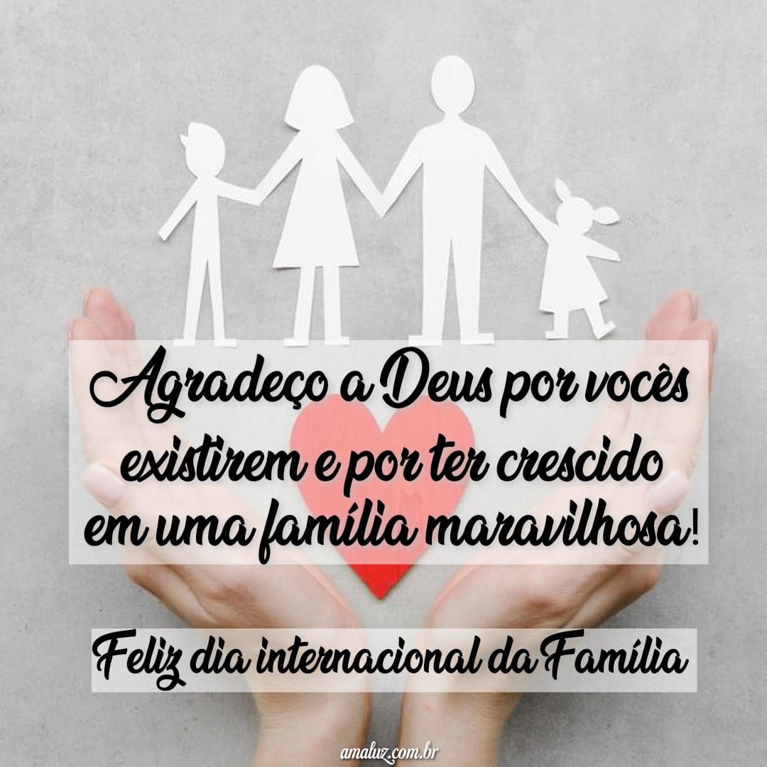 Desejo um feliz dia internacional da família