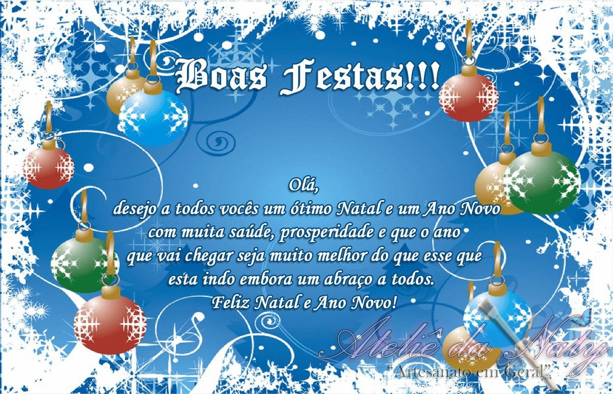 Feliz natal com toque de carinho e um ano novo abençoado