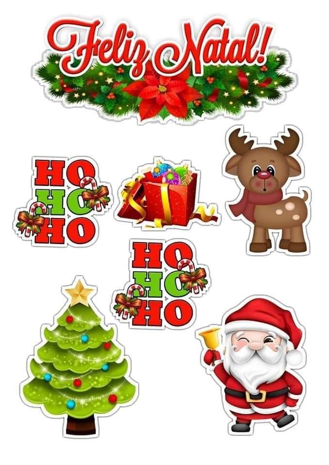 Feliz natal e figurinhas para imprimir