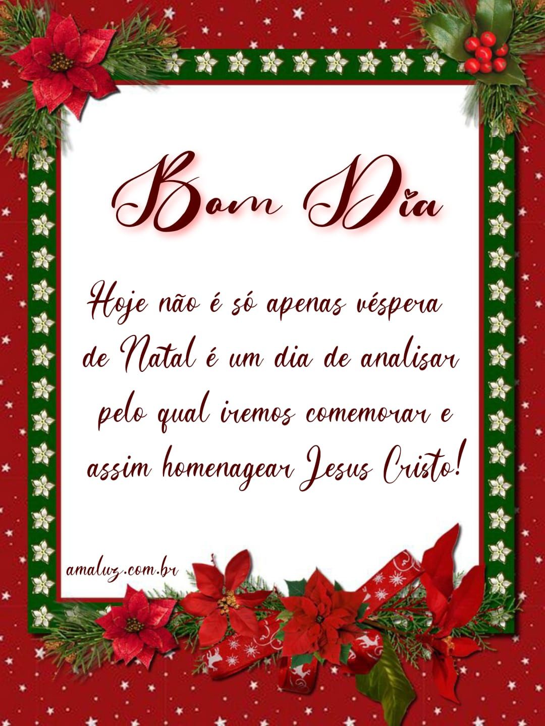 Hoje não é apenas véspera de natal