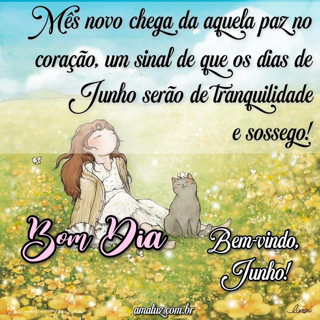 Mês novo chega da aquela paz no coração