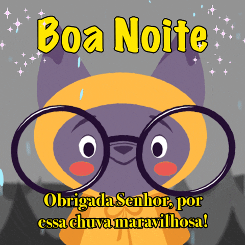 Obrigada Senhor por essa chuva, boa noite