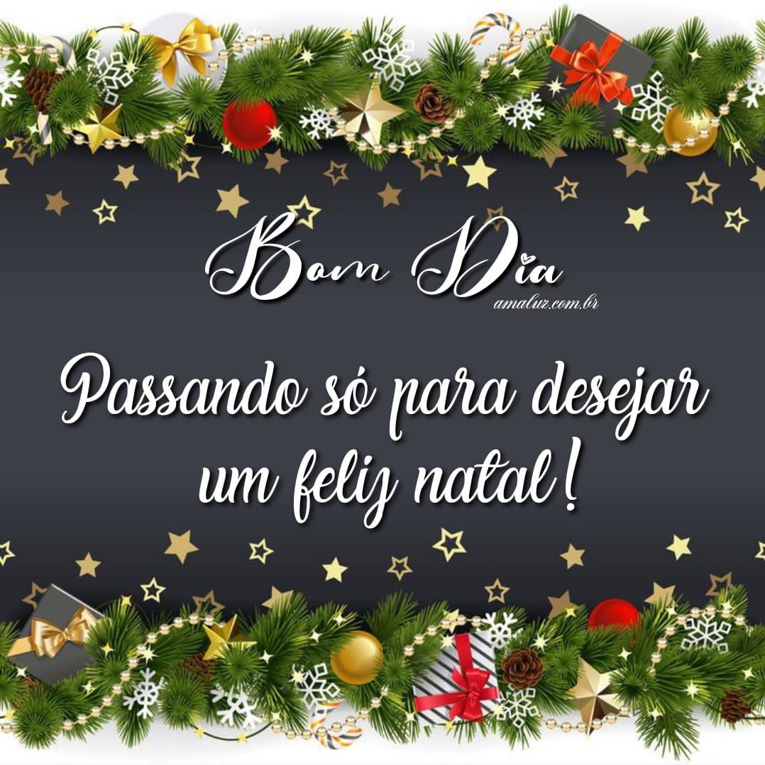 Passando só para desejar um feliz natal