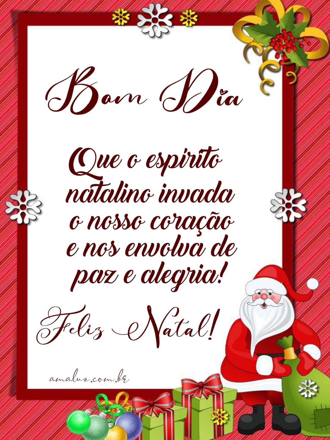 Que esse dia nos envolva de paz e alegria