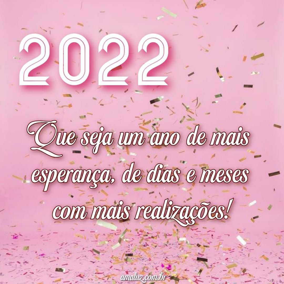 Que seja um ano de mais esperança bom ano novo