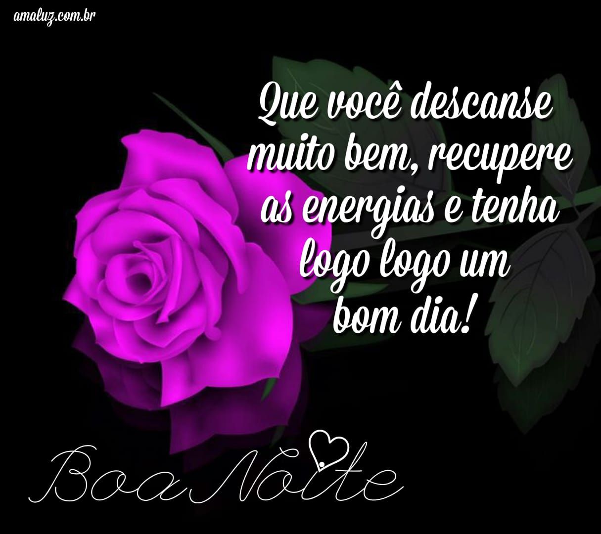 Que você descanse muito bem