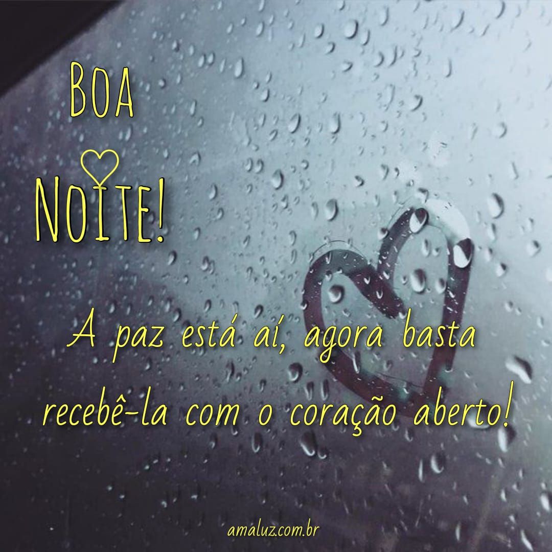 Receba a paz com o coração aberto