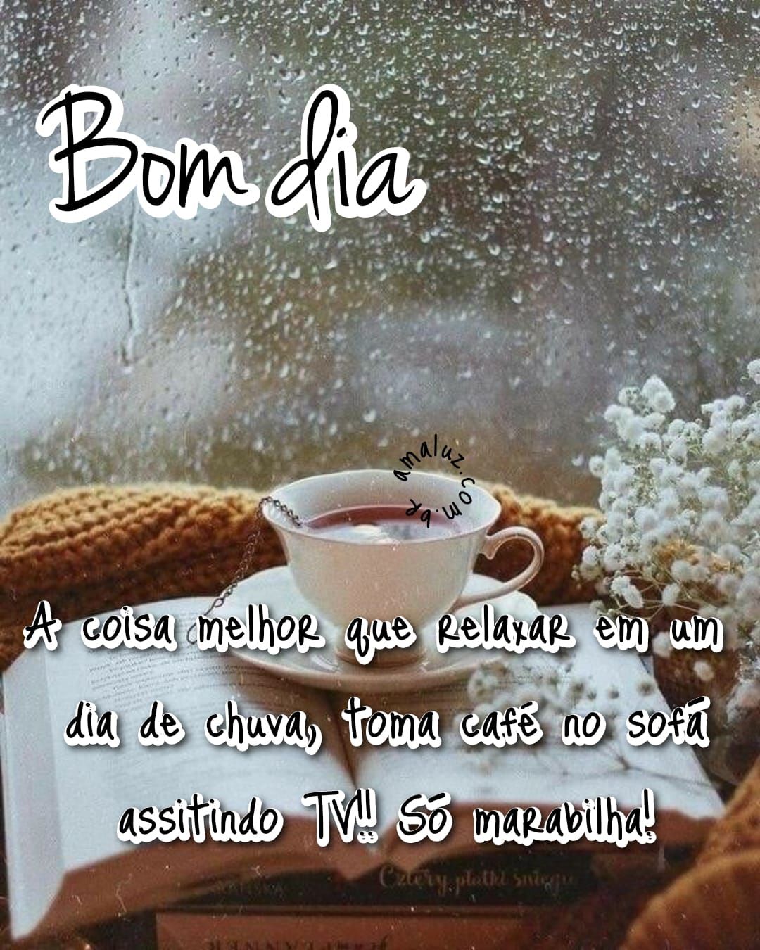 Relaxar em um dia de chuva