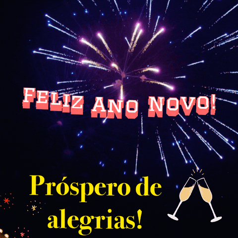 Um ano de alegria feliz ano novo