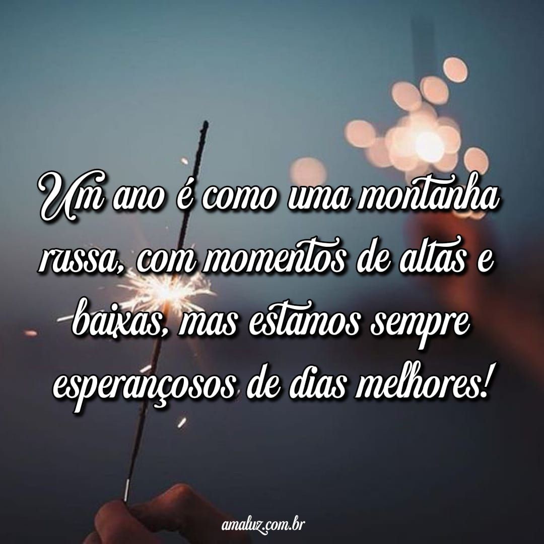 Um ano é como uma montanha russa