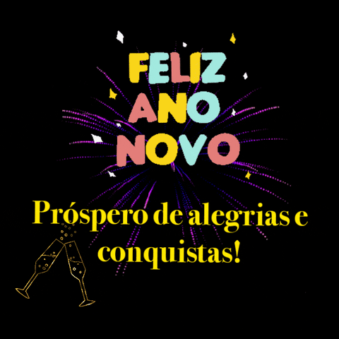 Um feliz ano novo gifs
