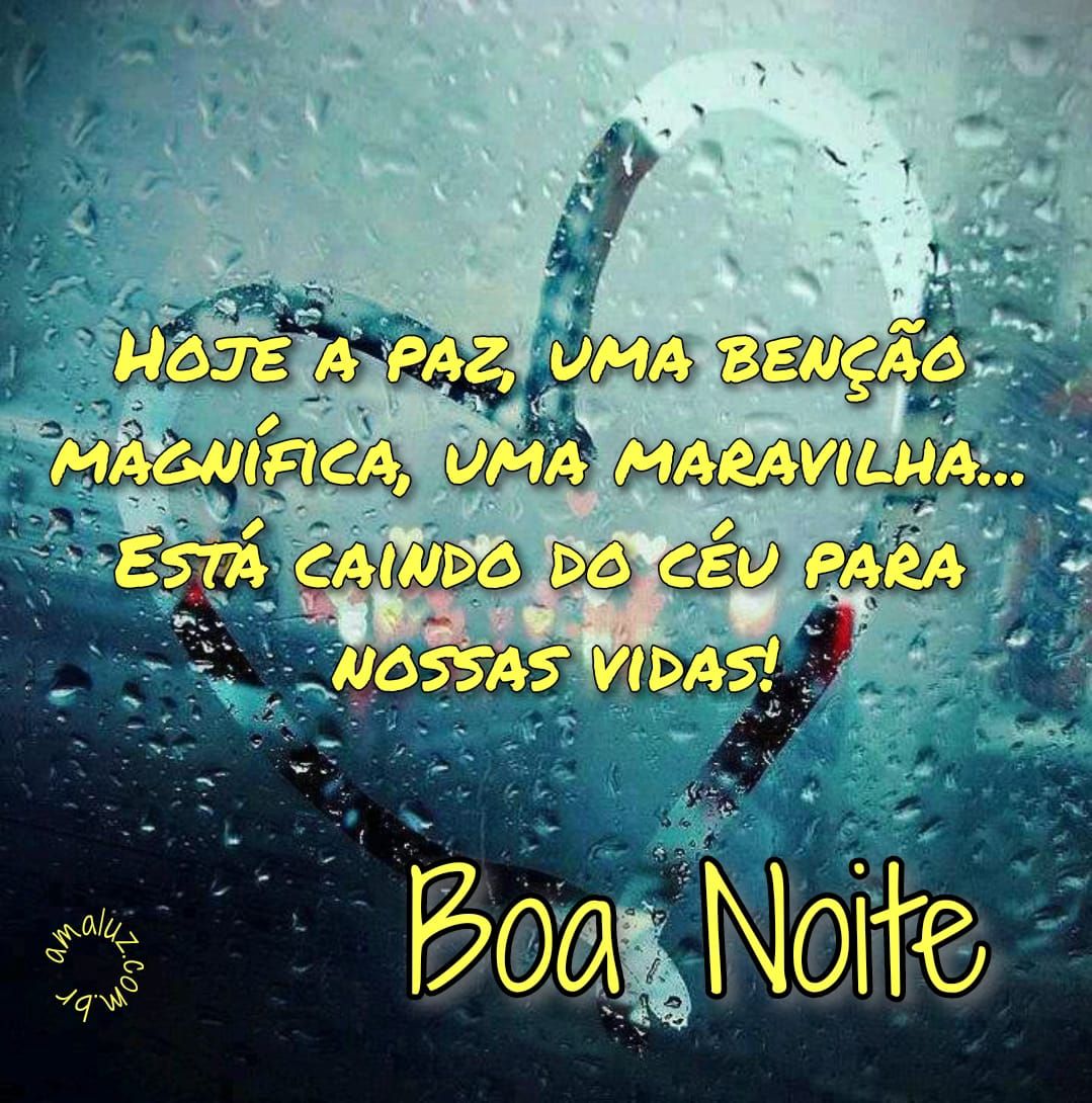 Uma paz está caindo do céu boa noite