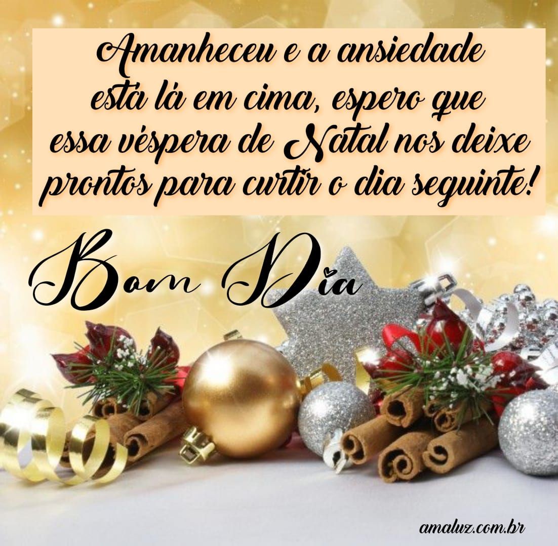 Véspera de natal feliz, bom dia