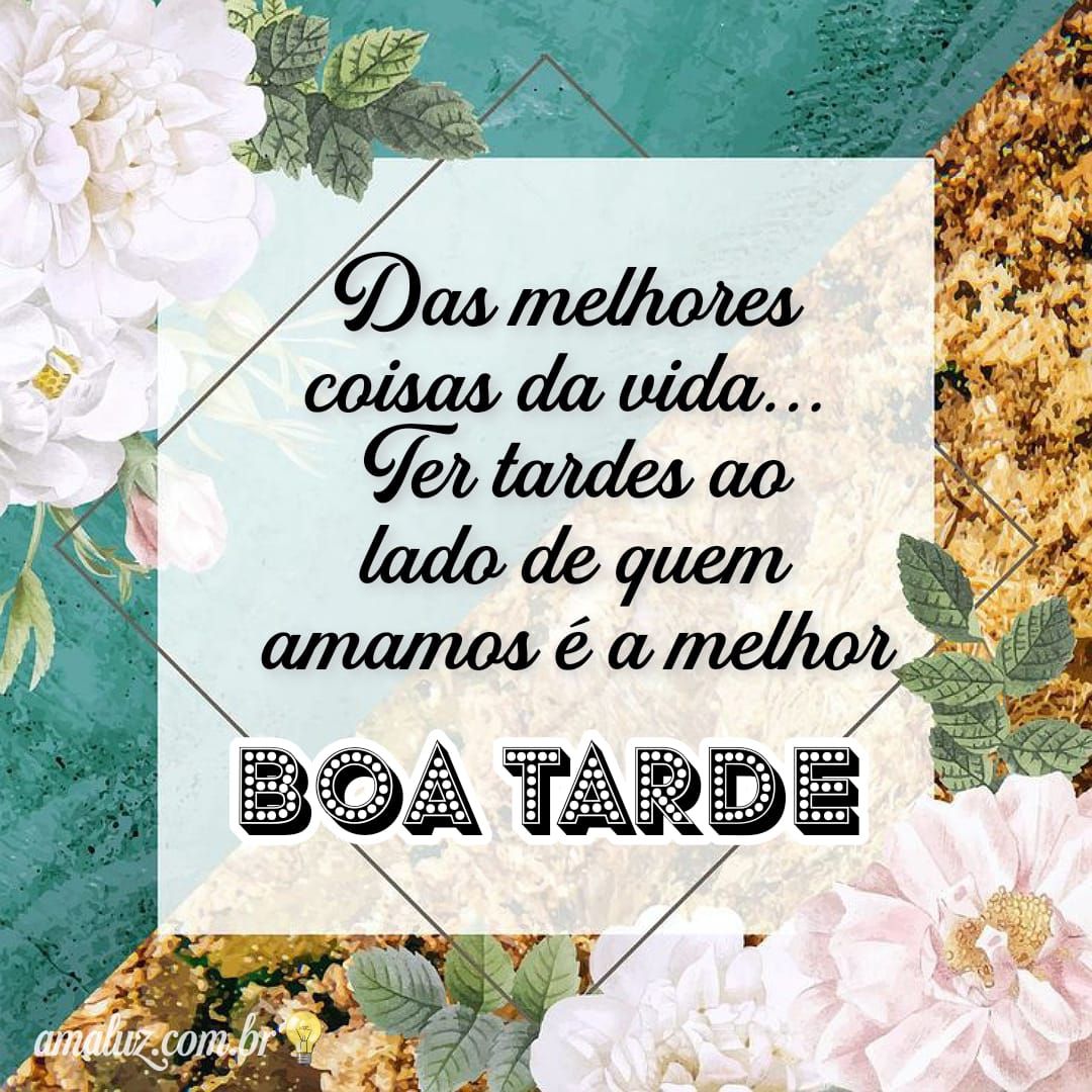 Boa tarde com flores a outras lindas flores