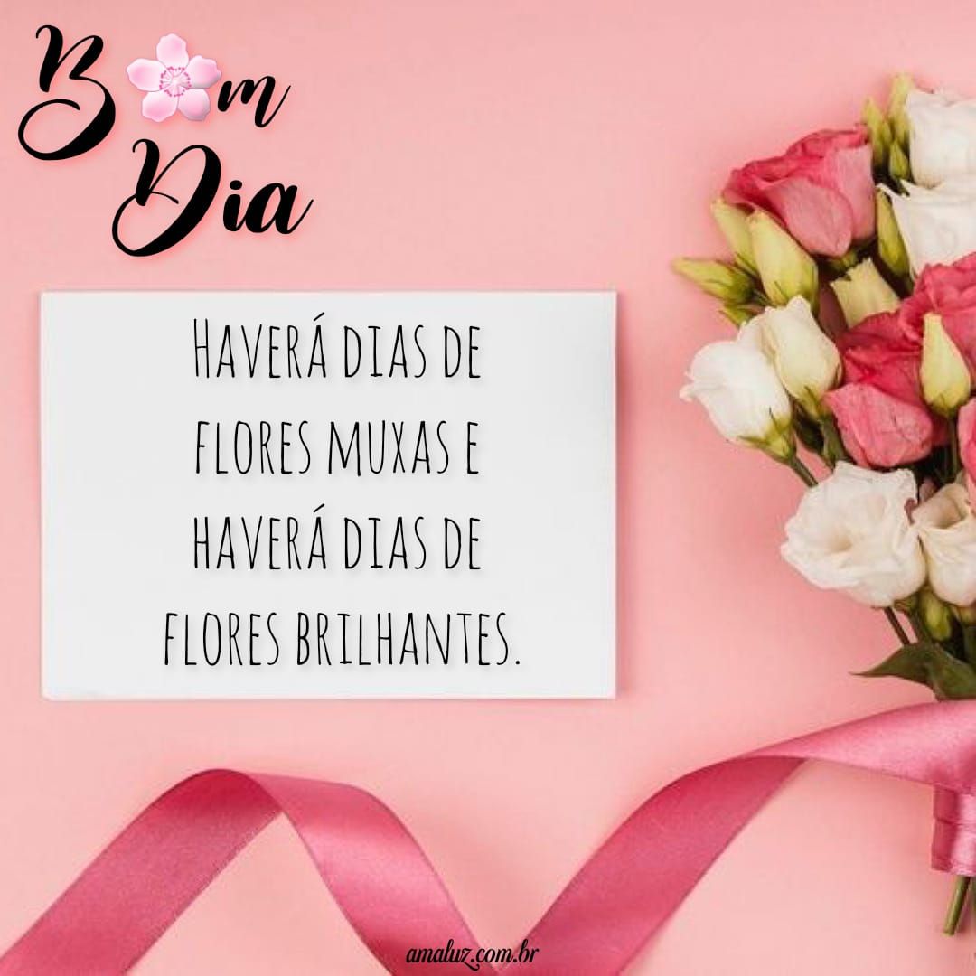 Bom dia com catão de flor