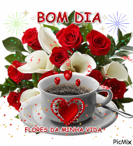 Gifs de bom dia com flores