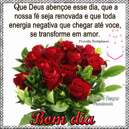 Lindos Gifs de bom dia com flores