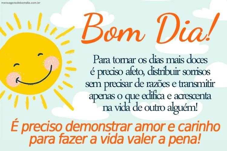 30 Mensagens Carinhosas de Bom dia com Gifs  de Felicidade