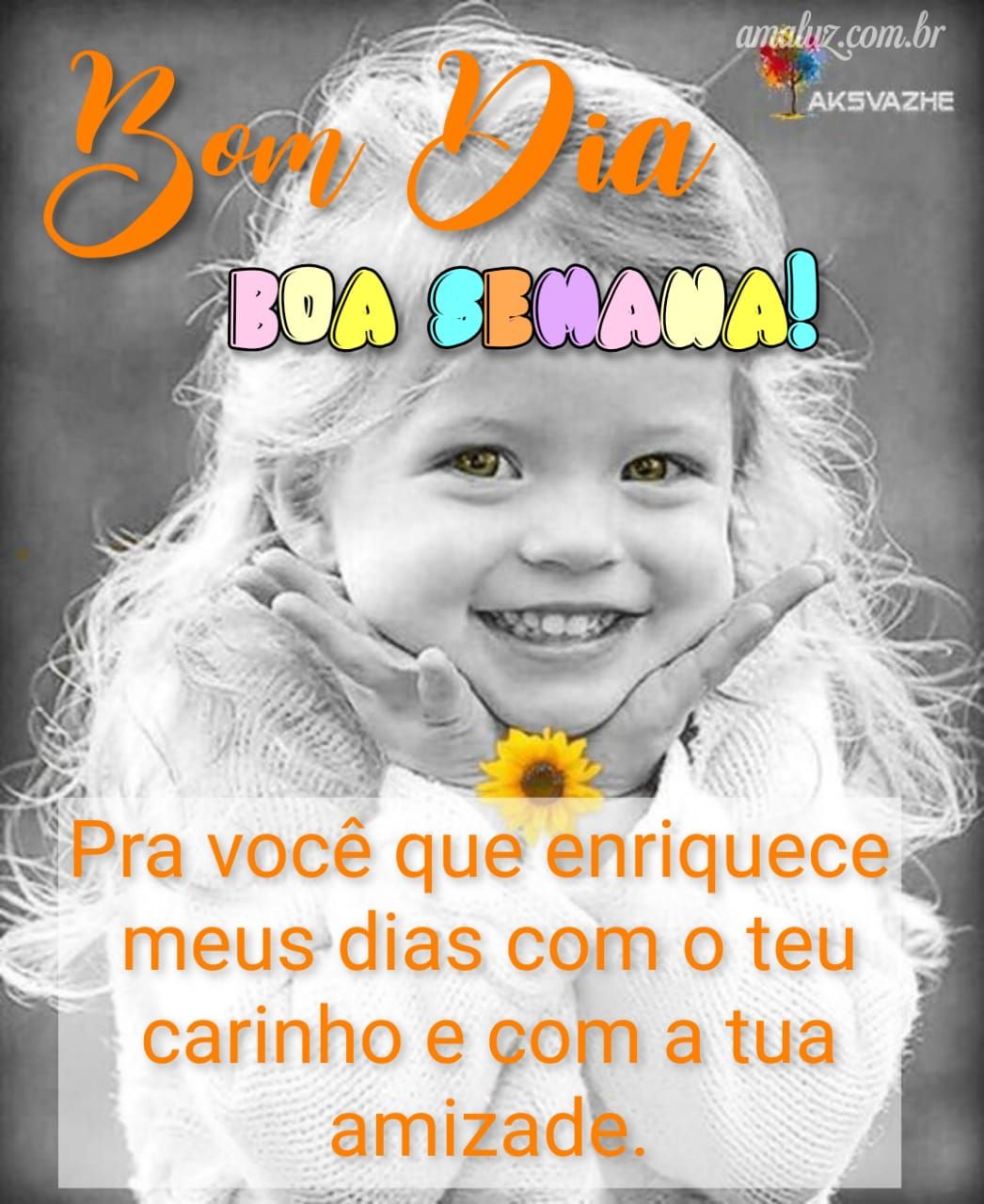 Passando para desejar um bom dia e feliz semana